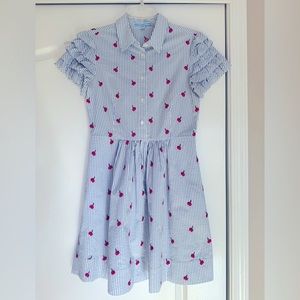 Draper James EUC beautiful Cherry Orchard shirtdress Size 4